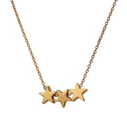 Dogeared Hot Sale Three Wishes Triple Floating Slide Star Pendant Necklace Clavicle Chains Fashion Statement Necklace Women With Card YD0217
