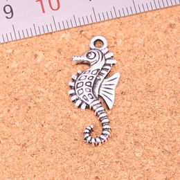 93pcs Charms hippocampus seahorse Antique Silver Plated Pendants Making DIY Handmade Tibetan Silver Jewelry 29*12mm