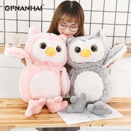 1pc 37-69cm Cute Owl Plush Toys Lovely Baby Kids Appease Animal Owl Pillow Dolls Stuffed Birthday Christmas Presents T191019