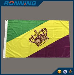 Mardi Gras Flag Banner 90x150 cm High Quality 3x5 Ft Festival Flags Any Custom Style Indoor Outdoor Use, free shipping