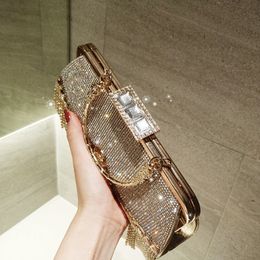 Linea donna nozze di diamante incrostato Ballo Sera Festa Borsa a Tracolla Clutch