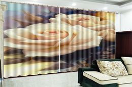 Wholesale Curtain For Living Room HD Yellow Delicate Rose Custom Living Room Bedroom Beautifully Decorated Curtains