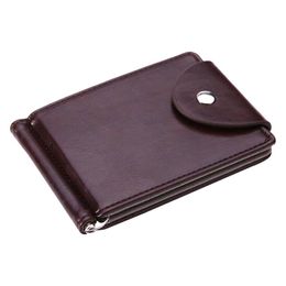 wholesale flama brand mini mens leather money clip wallet pocket purse with clamp man slim bag id holder for male