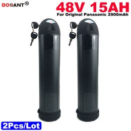 2pcs/lot Rechargeable electric bicycle Lithium ion Battery 48v 15ah 1000W Electric Scooter Battery pack 18650 48V +2A Charger