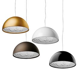 Dia90 60 40cm Lampadario italiano SKYGARDEN Resina Scultura lustro Soggiorno Sala da pranzo Oro Marrone Bianco Nero lampadario Illuminazione