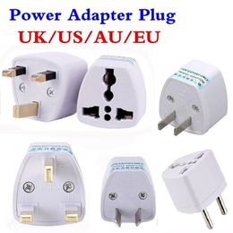 Universal Travel Adapter EU US AU to UK AC Travel Power Plug Charger Adapter Converter 250V Socket Converter White