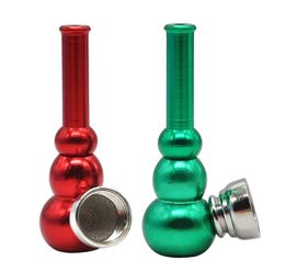 Gourd Shape Philtre Metal Hand Smoking Pipe with Metal Mesh Aluminium Alloy Mini Herb Pipes Tube Unique Design