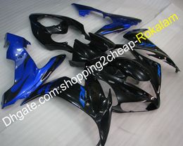 YZF1000 R1 Sportbike Fit For Yamaha YZF-R1 YZF 2004 2005 2006 Black Flame Blue Body Fairing kit (Injection molding)