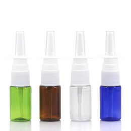 10ml PET Empty Fine Nasal Spray Mist Plastic Bottle, Cosmetic Nose Spray Bottles for Medicine Packaging LX1687