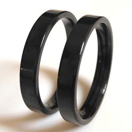 50 Wholesale 4MM Band comfort Ring Black Jewellery Men Finger Ring Stainless Steel Ring Birthday Gift Husband Gift High Polished Top Level