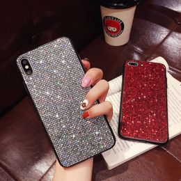Diamond Hybrid Hard PC TPU Glitter Bling Sparkle Foil Luxury Flake Cover Sequin Confetti Shockproof Case For Iphone 11 XS MAX XR X