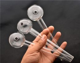 large bubbler 50mm OD ball Clear Pyrex Glass Oil burner pipe transparent Oil Burner Glass Tube Oil Burning Pipe glass smoking water pipes