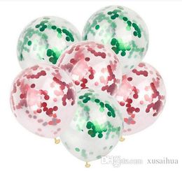 12 inches Mixed Colour Latex Sequins Filled Clear Balloons Novelty Kids Toys Beautiful Birthday Party Wedding Decorations