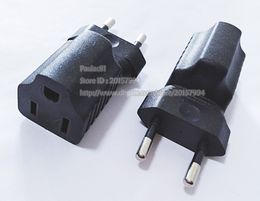 European Male to Nema 5-15R USA 3Pin Female Travel Power Adapter /10pcs