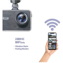 2" wifi car DVR driving video recorder car dash camera full HD 1080P 160° wide view angle with mobile app supports TS stream