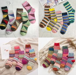 warm Wool Socks New Style Women Men Winter Thermal Warm Socks Fashion Colorful Thick Socks Ladies Girls Retro Rabbit Wool Casual Sock