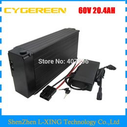 60V E-Bike Battery 20.4Ah Electric Scooter Lithium Battery 60V 20.4AH Rear rack Use for 3400mah cell 16S6P+2A Charger 30A BMS