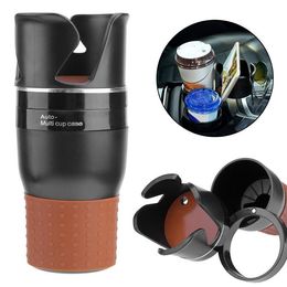 Car Cup Holder Expander Adapter 4 in 1 Multifunctional Organizer Storage Cradle for Vehicles Rotatable Drinking Bottle Holders