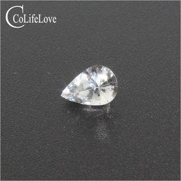 4 mm * 6 mm real natural white sapphire Jewellery DIY wholesale price gemstone Pear cut whire sapphire loose gemstone