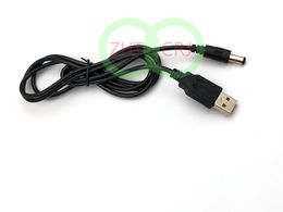 USB 2.0 A into to 5.5mm x 2.1mm DC Barrel Connector Jack Power Cable 120cm