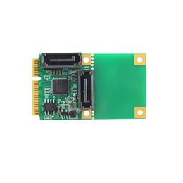 Freeshipping Internal PCI Express 6Gbps Mini PCIe to 2 Ports SATA 3.0 Adapter Controller Expansion Raid Card