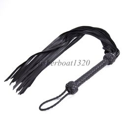 Bondage High Quality Soft Sheep Leather Whip Flogger Handle Tassels Restraint Roleplay A876