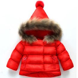 CHCDMP Nya barnkläder Baby Boys Girls Jackets Autumn Winter Jack barn Keeping Warm Cotton Hooded Thick Outerwear Coat