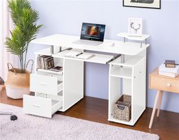 Essential Home Office Bureau d'ordinateur RETIREz clavier Plateau Tiroirs Living Room Decoration Furniture Expédition rapide