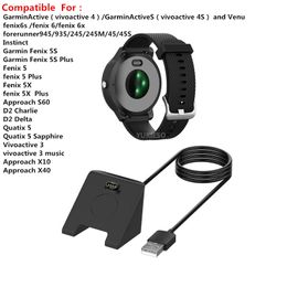 USB Charger Dock Fast Charging Cable Wire Charger For Garmin Fenix 6 6S 6X Pro Fenix 5 5S 5X Forerunner 945 245 Vivoactive 3 Venu Instinct