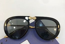 0307 Stones Pilot Sunglasses Gold Black Frame Sun Glasses Men Fashion Sunglasses New with Box