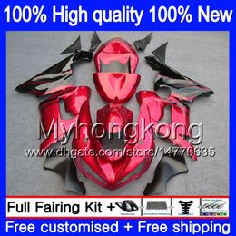 Body For KAWASAKI ZX-600 ZX 6R 600CC 6 R ZX636 2005 2006 210MY.0 ZX-636 600 CC ZX6R 05 06 ZX600 ZX 636 ZX-6R 05 06 Fairing kit Red flames