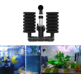 -Aquarium Filter Fischtank Shrimp Teich Luftpumpen Skimmer Biochemische Schwammfilter Bio Schwämme Filtro Aquario Praktische 2 Köpfe Gärten Lieferanten