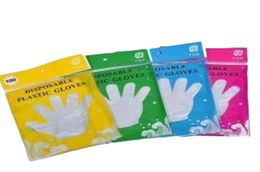 Plastic Disposable Glove Food Grade Waterproof Transparent Gloves Home Clean Gloves Colorful Packing Other Kitchen Tools