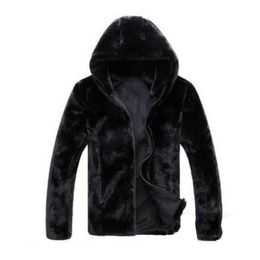 Mens Autumn Winter Jacket High Quality Imitation Men Jackets Coats New Fashion Warm Faux Fur Outerwear