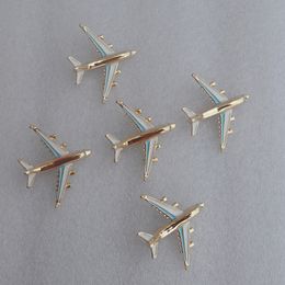 Metal Airplane Brooch 5.2*4.3cm Women Aircraft Brooch Suit Lapel Pin for Gift Party Fashion Jewelry Accessories Epacket Shipping