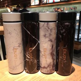 500ml Travel Mug Stainless Steel Tea Infuser Bottle fruit infused flask marble travel tea mug with strainer