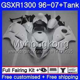 Bodys For SUZUKI GSXR 1300 1996 2002 2003 2004 2005 2006 2007 333HM.117 GSXR-1300 GSXR1300 Hayabusa 96 02 03 04 05 06 Fairing Glossy White