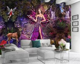3d Wallpaper Living Room A Group of Sexy Beautiful Butterfly Elf Digital Printing HD Decorative Beautiful Wallpaper