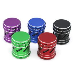 Colorful Aluminium Alloy Herb Grind Spice Miller Grinder Crusher Grinding Chopped Visual Window Storage Box For Smoking Pipe Tool DHL