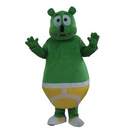 Halloween Gummy Bear Mascot Costume Top Quality Cartoon Green Bear Anime theme character Christmas Carnival Party Fancy Costumes