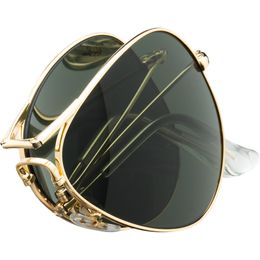 Vintage faltbare Sonnenbrille Damen Herren Brillen Markendesigner Herren Fahren faltbar Farbverlauf 3479 Gafas UV400 Pilot Sonnenbrille