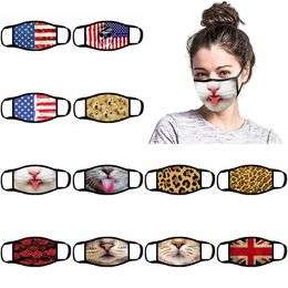 Foreign trade 3D printed black face mask dust-proof ear-hanging face mask Personalised parody cross-border breathable face masks