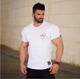 Fashion Quick Dry Gym Shirt Sport t shirt Men Fitness Tight Short Sleeve Running Shirt Men Bodybuilding Tops Tee Rashgard