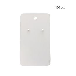 100Pcs Homemade Display Holder Hanging For Ear Studs Plain Cardboard Paper Label Retro Jewellery Accessories Board Earring Cards