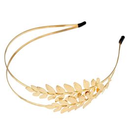 Hairband Leaf Shape Gold Plated Alloy Hair Jewellery Women & Girl Hair Accessories