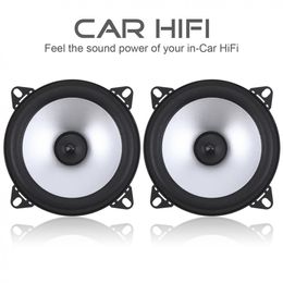 Freeshipping 2pcs 4 Inch 60W 2 Way Car Coaxial Hifi Speaker Vehicle Door Auto Audio Music Stereo Full Range Frequency Hifi Speakers