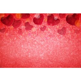 Digital Printed Red Love Hearts Valentine Photography Backdrop Newborn Baby Shower Prop Bokeh Polka Dots Kids Photo Background