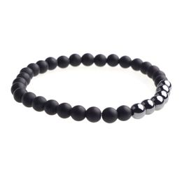 Magnetic bracelet black agate male and female sexual anxiety relief aura cure fashion pop bracelet