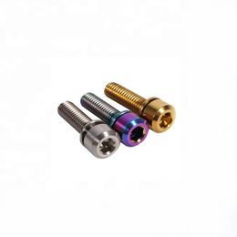 PYTITANS DIN912 Grade 5 6Al4V M5 M6 M8 Titanium Allen Hex Socket Cap Head Bolts For Bike