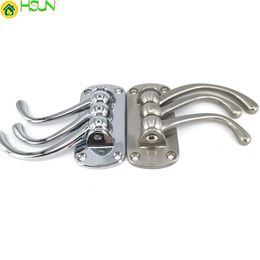 Triple Pronged Hook Wall Mounted Swing Arm Coat Hat Robe Hook Solid Metal Bathroom door towel hanger